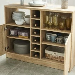 Remise 🛒 BAïTA Table De Bar POLY Effet Bois Et Béton Pivotante 126 à 191cm - Bois ✔️ -Table haute Boutique 42332641 3