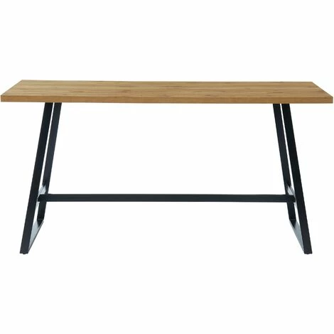 Promo 😉 BAïTA Table Haute YBA Effet Chêne Et Métal Noir 200cm - Bois 🥰 6 Promo 😉 BAïTA Table Haute YBA Effet Chêne Et Métal Noir 200cm - Bois 🥰 – Image 4