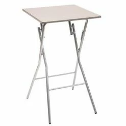 Top 10 👏 Table De Bar Pliante En Métal Coloris Taupe - L.60 X L.60 X H.103 Cm -PEGANE- 🌟