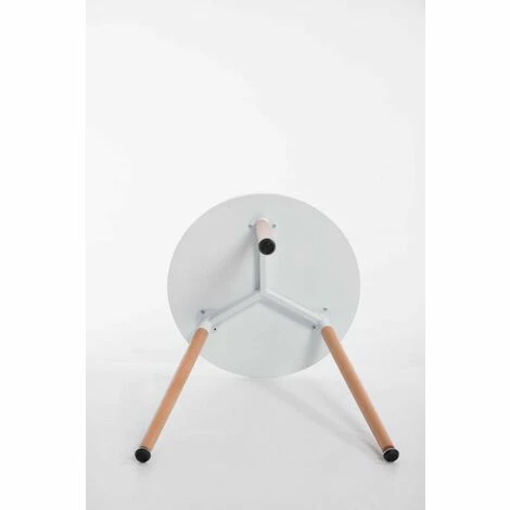 Budget 🤩 DéCOSHOP26 Table De Cuisine Petite Table D'appoint Ronde 3 Pieds En Bois Clair Ø60 Cm - Noir 👏 4 Budget 🤩 DéCOSHOP26 Table De Cuisine Petite Table D'appoint Ronde 3 Pieds En Bois Clair Ø60 Cm - Noir 👏 – Image 2