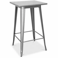 Sortie 🛒 PRIVATEFLOOR Table De Bar Stylix Design Industriel En Métal - 100cm- Nouvelle édition Acier - Metal, Acier - Acier 🔔