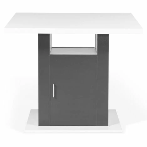 Remise 🧨 IDMARKET Ilot Central UGO 110 Cm Bois Blanc Et Gris Avec Rangements 🔥 7 Remise 🧨 IDMARKET Ilot Central UGO 110 Cm Bois Blanc Et Gris Avec Rangements 🔥 – Image 5