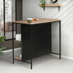 Nouveau ❤️ IDMARKET Table De Bar îlot DETROIT Design Industriel 🔔 9 Nouveau ❤️ IDMARKET Table De Bar îlot DETROIT Design Industriel 🔔 -Table haute Boutique 46360165 3