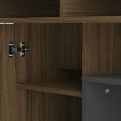 Budget 😉 SYMBIOSIS - Meuble Bar KUBE Noyer - Noce 🤩 -Table haute Boutique 46476376 4