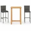 Meilleur prix 🔔 Hommoo Ensemble De Bar De Jardin Avec Coussins 3 Pcs Gris 🥰 1 Meilleur prix 🔔 Hommoo Ensemble De Bar De Jardin Avec Coussins 3 Pcs Gris 🥰 -Table haute Boutique 46556797 1