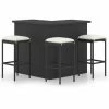 Remise 😀 Hommoo Meuble De Bar De Jardin 4 Pcs Avec Coussins Resine Tressee Noir ✨ 2 Remise 😀 Hommoo Meuble De Bar De Jardin 4 Pcs Avec Coussins Resine Tressee Noir ✨ -Table haute Boutique 46561770 1