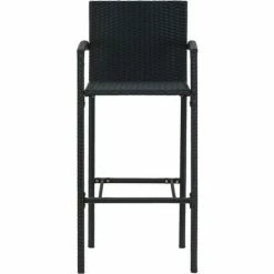 Le moins cher 👏 Hommoo Ensemble De Bar De Jardin 3 Pcs Noir 🎉 -Table haute Boutique 46561822 3