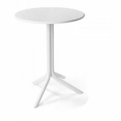 Remise 🌟 COMPRALO Table De Bar Ronde En Polypropylène De Style Tuhl Blanc Lipari ✔️