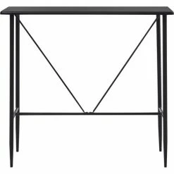 Sortie ✨ ASUPERMALL Ensemble De Bar 5 Pcs Tissu Noir 🧨 -Table haute Boutique 46888963 3