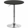 Vente flash 😉 WOLTU 1 X Table De Bar En MDF Avec Pied. Table Ronde. Hauteur Réglable.Noir ✨ -Table haute Boutique 47380224 1