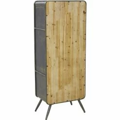 De gros 👍 AUBRY GASPARD Meuble Bar En Bois Et Métal Noir - Noir 🤩 -Table haute Boutique 47522212 4