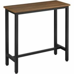 Les meilleures critiques de 🎉 WOLTU Table De Bar Industriel Avec Cadre En Métal.Table De Bistrot.Table à Manger Plateau En Aggloméré 100x40x100cm.Hêtre Foncé 😉