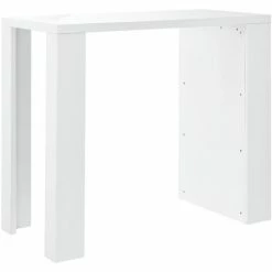 Remise 🧨 Table De Bar Bonn 3 Étagères 117 X 57 X 107 Cm Blanc [en.casa] 😀 -Table haute Boutique 4895976 4