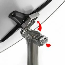 Grosses soldes 🎉 HELLOSHOP26 Table Bistro Haute Bar Aluminium Réglage Hauteur Pliable 74/114cm Diamètre 60 Cm Salon 🛒 -Table haute Boutique 49238938 4