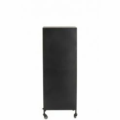 Remise 🔥 HELLIN Armoire Porte Bouteilles Au Style Industriel - BORDEAUX - Noir ✔️ -Table haute Boutique 49302515 2