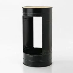 Grosses soldes 🛒 Amadeus - Table Bar Tonneau - Noir 🛒