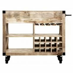 Bon marché 😉 ATMOSPHERA, CRŽATEUR D'INTŽRIEUR Meuble De Bar 2 Tiroirs "Silas" 120cm Beige 😀 -Table haute Boutique 49611189 4