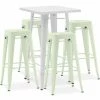 Meilleure affaire ✔️ PRIVATEFLOOR Table De Bar Blanche + X4 Tabourets De Bar En Acier Design Industriel Set Bistrot Stylix - Nouvelle édition Vert Pâle - - Vert Pâle 🤩 2 Meilleure affaire ✔️ PRIVATEFLOOR Table De Bar Blanche + X4 Tabourets De Bar En Acier Design Industriel Set Bistrot Stylix - Nouvelle édition Vert Pâle - - Vert Pâle 🤩 -Table haute Boutique 50764457 1