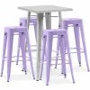 Nouveau ⭐ PRIVATEFLOOR Table De Bar Argentée + X4 Tabourets De Bar En Acier Ensemble Bistrot Stylix Design Industriel - Nouvelle édition Violet Pastel - - Violet Pastel 🛒 1 Nouveau ⭐ PRIVATEFLOOR Table De Bar Argentée + X4 Tabourets De Bar En Acier Ensemble Bistrot Stylix Design Industriel - Nouvelle édition Violet Pastel - - Violet Pastel 🛒 -Table haute Boutique 50764467 1