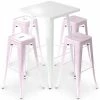 Offres 😍 PRIVATEFLOOR Table De Bar Blanche + X4 Tabourets De Bar En Acier Mat Set Bistrot Stylix Design Industriel - Nouvelle édition Rose Pâle - - Rose Pâle ✨ 1 Offres 😍 PRIVATEFLOOR Table De Bar Blanche + X4 Tabourets De Bar En Acier Mat Set Bistrot Stylix Design Industriel - Nouvelle édition Rose Pâle - - Rose Pâle ✨ -Table haute Boutique 50764474 1