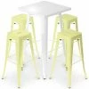 Acheter 🧨 PRIVATEFLOOR Table De Bar Blanche + X4 Tabourets De Bar En Acier Mat Set Bistrot Stylix Design Industriel - Nouvelle édition Jaune Pâle - - Jaune Pâle 😉 2 Acheter 🧨 PRIVATEFLOOR Table De Bar Blanche + X4 Tabourets De Bar En Acier Mat Set Bistrot Stylix Design Industriel - Nouvelle édition Jaune Pâle - - Jaune Pâle 😉 -Table haute Boutique 50764478 1