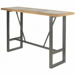 Acheter 😍 ZAGO Table De Bar Style Industriel En Pin Et Béton Sven - Naturel 🥰 -Table haute Boutique 51217617 3