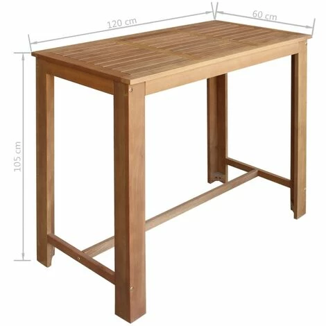 Grosses soldes 🎁 YOUTHUP Table Et Chaises De Bar 5 Pcs Bois D'acacia Massif - Brun 🌟 7 Grosses soldes 🎁 YOUTHUP Table Et Chaises De Bar 5 Pcs Bois D'acacia Massif - Brun 🌟 – Image 5