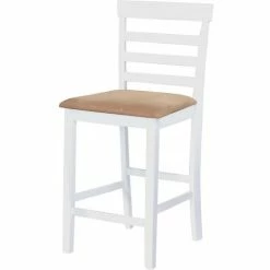 Coupon 👍 YOUTHUP Set Table Et 4 Chaises De Bar En Bois Coloris Blanc - Blanc 😀 9 Coupon 👍 YOUTHUP Set Table Et 4 Chaises De Bar En Bois Coloris Blanc - Blanc 😀 -Table haute Boutique 51862212 3