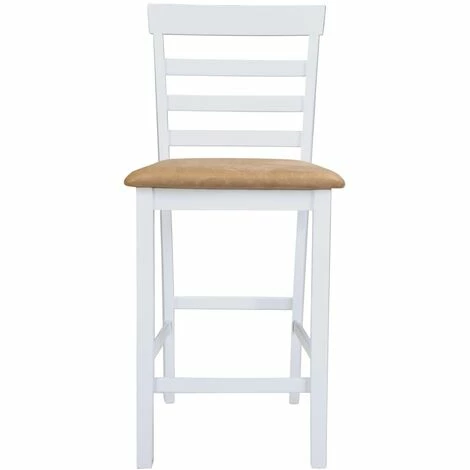 Coupon 👍 YOUTHUP Set Table Et 4 Chaises De Bar En Bois Coloris Blanc - Blanc 😀 6 Coupon 👍 YOUTHUP Set Table Et 4 Chaises De Bar En Bois Coloris Blanc - Blanc 😀 – Image 4