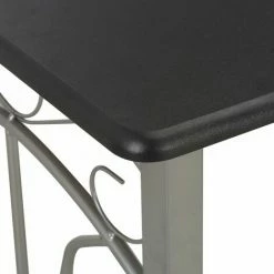 Offres 🌟 YOUTHUP Ensemble De Bar 3 Pcs Bois Et Acier Noir - Noir 🎉 -Table haute Boutique 51864206 5