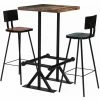 De gros 🥰 YOUTHUP Mobilier De Bar 3 Pcs Bois De Récupération Massif Multicolore - Multicolore 🎉