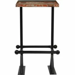De gros 🥰 YOUTHUP Mobilier De Bar 3 Pcs Bois De Récupération Massif Multicolore - Multicolore 🎉 -Table haute Boutique 51872733 3