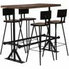 Budget ✔️ YOUTHUP Mobilier De Bar 5 Pcs Bois De Récupération Massif - Brun 🔔