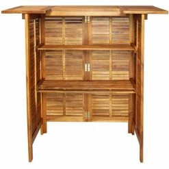 De gros 😀 YOUTHUP Table De Bar 110 X 50 X 105 Cm Bois D'acacia Massif - Brun 🛒 -Table haute Boutique 51876780 3