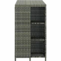 Vente flash 🎉 YOUTHUP Table De Bar Avec Rangement Gris 120x60x110 Cm Résine Tressée - Gris 😍 9 Vente flash 🎉 YOUTHUP Table De Bar Avec Rangement Gris 120x60x110 Cm Résine Tressée - Gris 😍 -Table haute Boutique 51879535 3