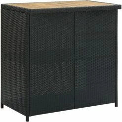 Meilleure affaire 👏 YOUTHUP Ensemble De Bar 3 Pcs Résine Tressée Noir - Noir 🔥 -Table haute Boutique 51879572 4