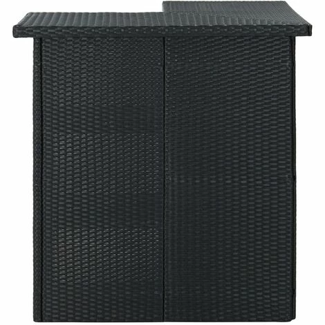 Vente flash 🤩 YOUTHUP Meuble De Bar De Jardin 4 Pcs Avec Coussins Résine Tressée Noir - Noir 🛒 6 Vente flash 🤩 YOUTHUP Meuble De Bar De Jardin 4 Pcs Avec Coussins Résine Tressée Noir - Noir 🛒 – Image 4