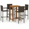 Offres 🔥 YOUTHUP Ensemble De Bar De Jardin 5 Pcs Marron - Brun ✨ 1 Offres 🔥 YOUTHUP Ensemble De Bar De Jardin 5 Pcs Marron - Brun ✨ -Table haute Boutique 51893281 1