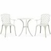 Les meilleures critiques de 🤩 YOUTHUP Ensemble De Bistro 3 Pcs Aluminium Coulé Blanc - Blanc 🎉 -Table haute Boutique 51896229 1