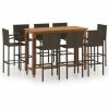 Offres ⭐ YOUTHUP Ensemble De Bar De Jardin 9 Pcs Marron - Brun 🧨 2 Offres ⭐ YOUTHUP Ensemble De Bar De Jardin 9 Pcs Marron - Brun 🧨 -Table haute Boutique 51897584 1