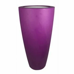 Tout neuf 😍 PLAST'UP ROTOMOULAGE POT CONIQUE 3 EN 1POT DE FLEURS- MANGE DEBOUT-SEAU A CHAMPAGNE DESSUS INOX-Violet-121cm - Violet 👍 -Table haute Boutique 52050518 2