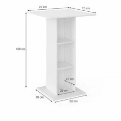 Vente flash 😉 Table De Bar „Redeo“ Blanc Vicco ✨ -Table haute Boutique 52050923 3