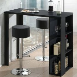 Promo 😉 Table De Bar „Noel“ Noir Avec 2 Tabourets Vicco 🎁 -Table haute Boutique 52051024 5