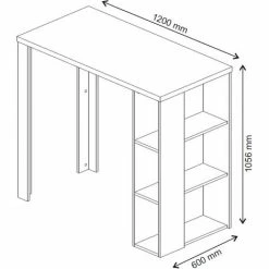 Sortie 😀 Table à Manger „Noel“ 120x106cm Noir Vicco 🥰 9 Sortie 😀 Table à Manger „Noel“ 120x106cm Noir Vicco 🥰 -Table haute Boutique 52051063 3