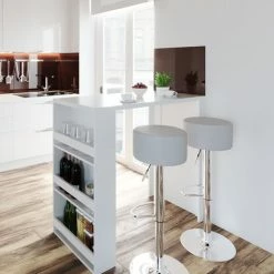 Meilleur prix 😍 Table De Bar 117cm Blanche Vicco 🧨 -Table haute Boutique 52051221 5