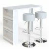 Acheter 🧨 Table De Bar 117cm Blanche Avec 2 Tabourets De Bar Vicco ✔️ -Table haute Boutique 52051228 1