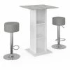 Meilleure vente ⌛ Table De Bar „Rodeo“ Béton/Blanc Avec 2 Tabourets Vicco 😉 -Table haute Boutique 52051818 1