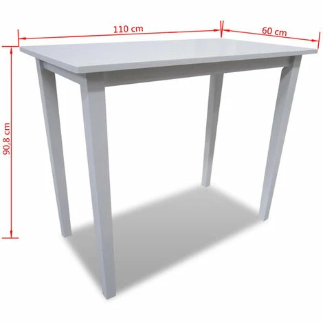 De gros 🎉 Topdeal Table De Bar En Bois Blanc ❤️ 6 De gros 🎉 Topdeal Table De Bar En Bois Blanc ❤️ – Image 4