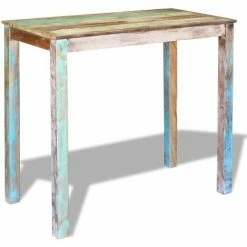 Top 10 😍 Topdeal Table De Bar Bois Massif De Récupération 115x60x107 Cm ⌛ 9 Top 10 😍 Topdeal Table De Bar Bois Massif De Récupération 115x60x107 Cm ⌛ -Table haute Boutique 52084506 3