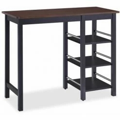 Nouveau ⭐ Topdeal Assortiment De Bar 3 Pcs MDF Noir ❤️ -Table haute Boutique 52085200 3